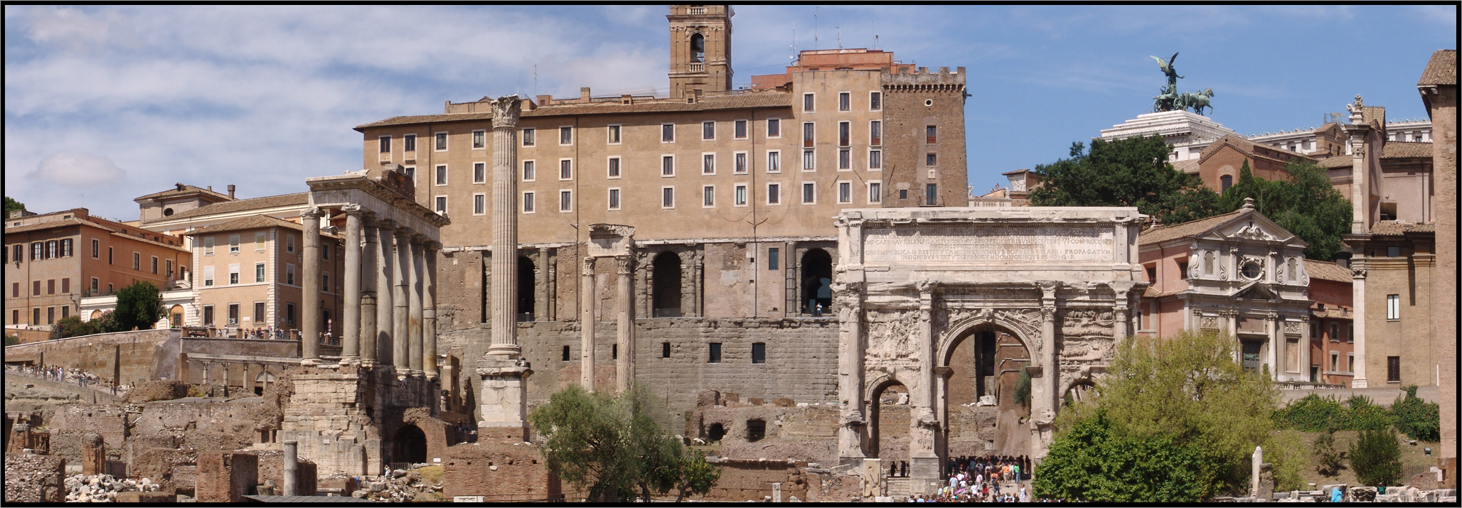 Le Forum Romain, Arc de Septime S�v�re, Rome, Italie, Ao�t 2006